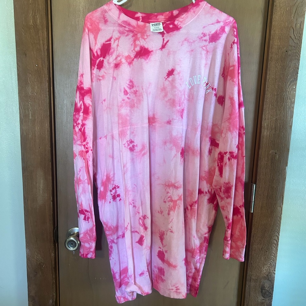 PINK Victoria's Secret Fuchsia Tie-Dye Top